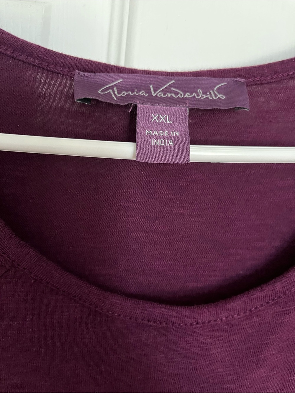 Gloria Vanderbilt Plum Long Sleeve Scoop Neck Top - Picture 5 of 8